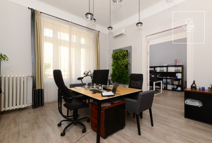 A renovated two-bedroom apartment is available for rent in the 5th district of Budapest, in Lipótváros
