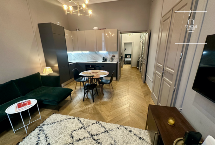 A premium two-bedroom apartment is available for rent in Budapest, 6th district, Terézváros.\"