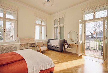 Stunning apartment in villa with garden and views for rent Budapest II. district, Rózsadomb