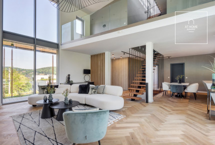 A newly built, panoramic luxury family house is for sale in the 2nd district of Budapest, Zöldmál