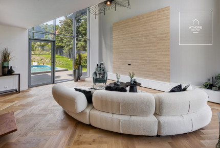 A newly built, panoramic luxury family house is for sale in the 2nd district of Budapest, Zöldmál