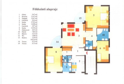 3 bedroom apartment with garden connection for rent Budapest II. district, Csatárka