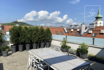 360-degree panoramic premium penthouse apartment for rent in Budapest, District IX, Ferencváros