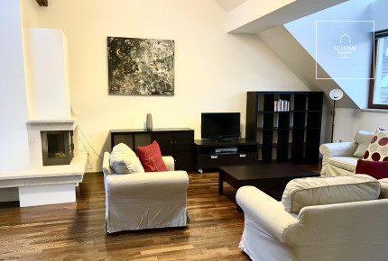 Spacious, beautiful penthouse apartment with large terrace and parking for rent Budapest 6th district, Downtown