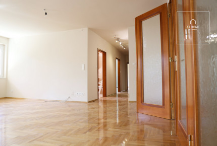 Three-bedroom garden-connected apartment in a green area for rent in the 2nd district of Budapest, Rézmál