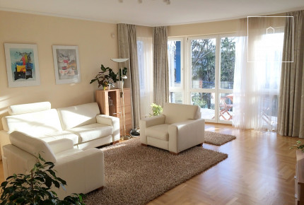 Three-bedroom apartment for rent in a green area of the 2nd district of Budapest, Törökvész