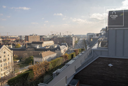 Penthouse apartment with huges terrace overlooking the Danube Budapest IX. district, Millenium City Center