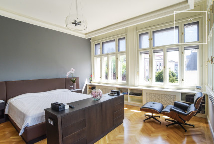 Stunning apartment in villa with garden and views for rent Budapest II. district, Rózsadomb