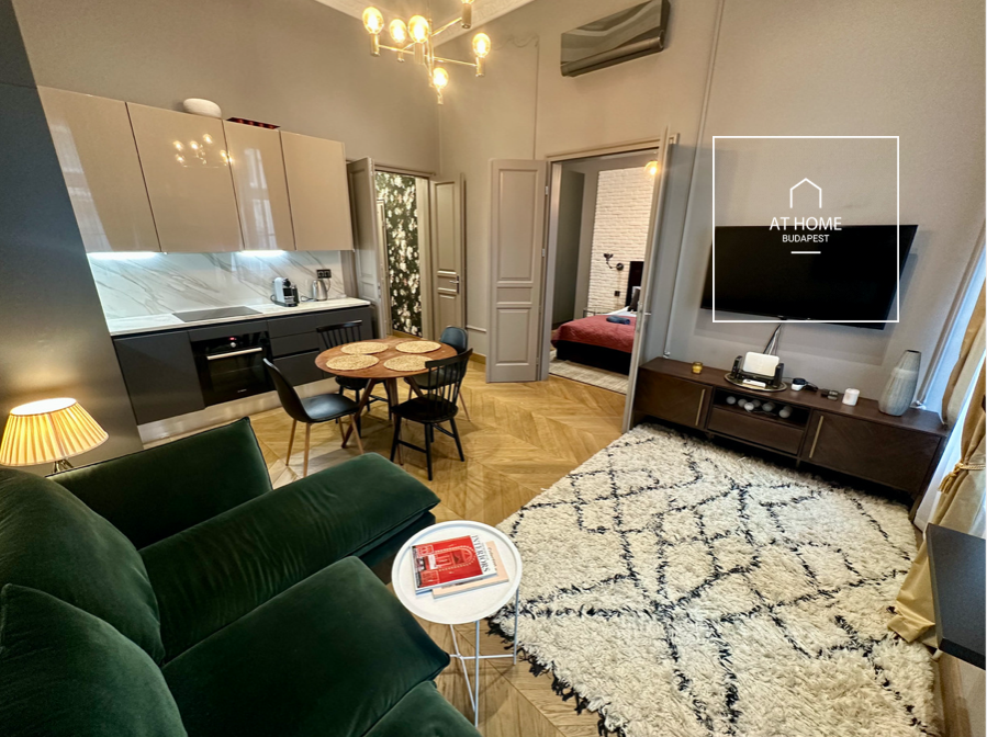 A premium twobedroom apartment is available for rent in Budapest, 6th