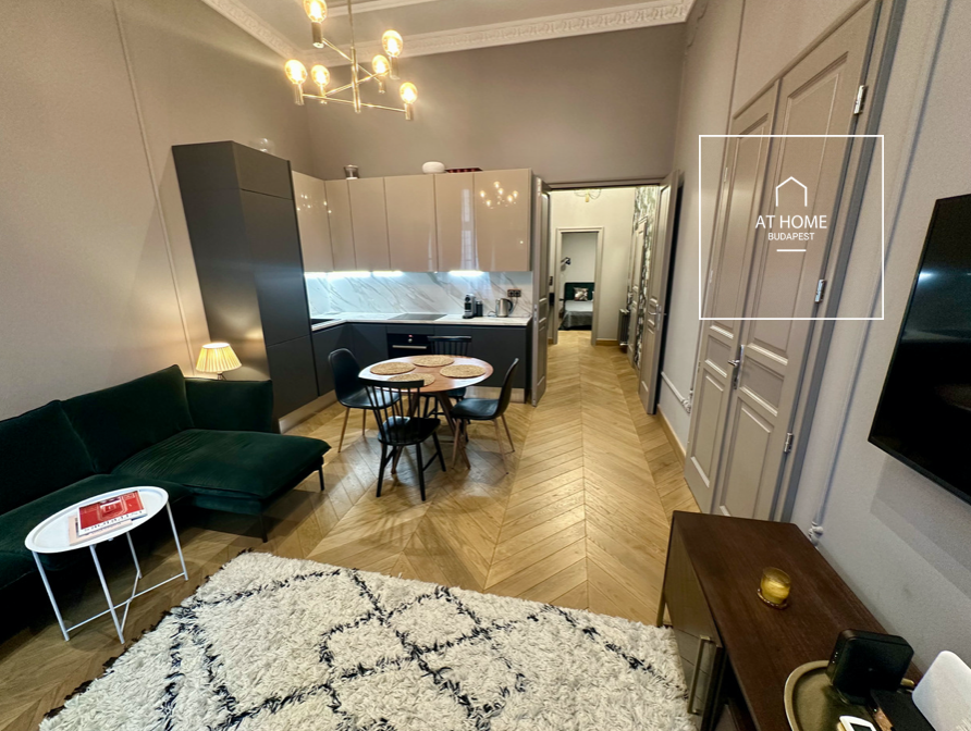 A premium twobedroom apartment is available for rent in Budapest, 6th
