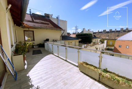 Spacious, beautiful penthouse apartment with large terrace and parking for rent Budapest 6th district, Downtown