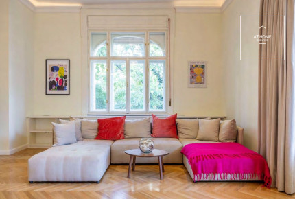 Stunning apartment in villa with garden and views for rent Budapest II. district, Rózsadomb