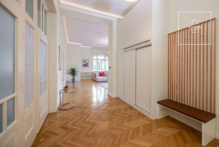 Stunning apartment in villa with garden and views for rent Budapest II. district, Rózsadomb