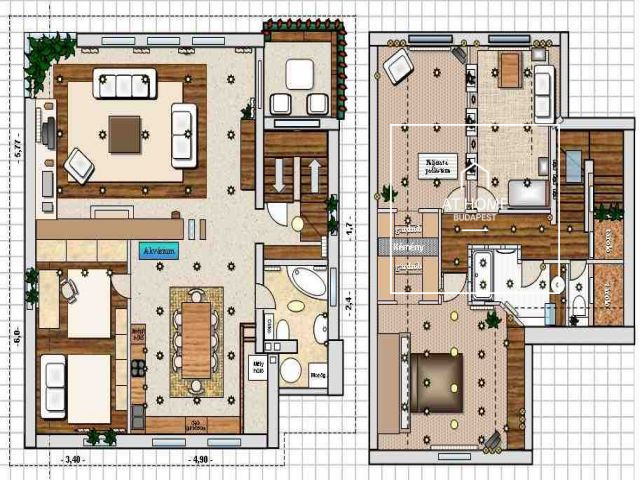 Renovated 186 m², two-story apartment with 4 bedrooms in District I