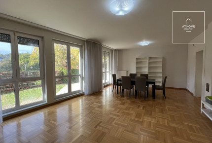 Three-bedroom garden-connected apartment for rent Budapest II. district, Rózsadomb