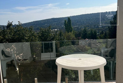 Charming apartment with panoramic view and garden connection for rent Budapest 2nd district, Pasarét