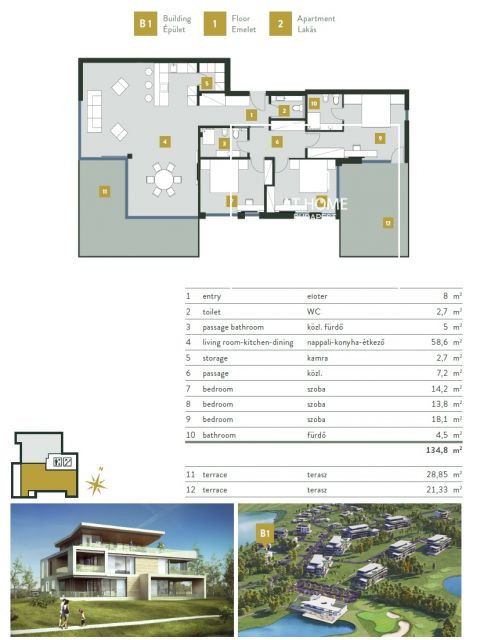 Stunning apartment for sale, Kehidakustány