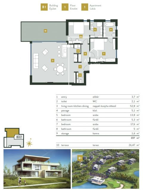 Elegant apartment for sale, Kehidakustány