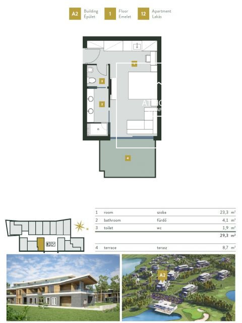 Exclusive apartment for sale, Kehidakustány