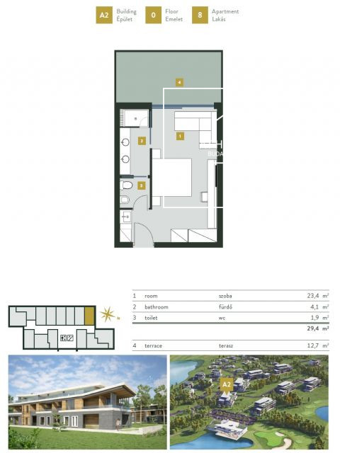 Beautiful apartment for sale  II/A. district, Kehidakustány