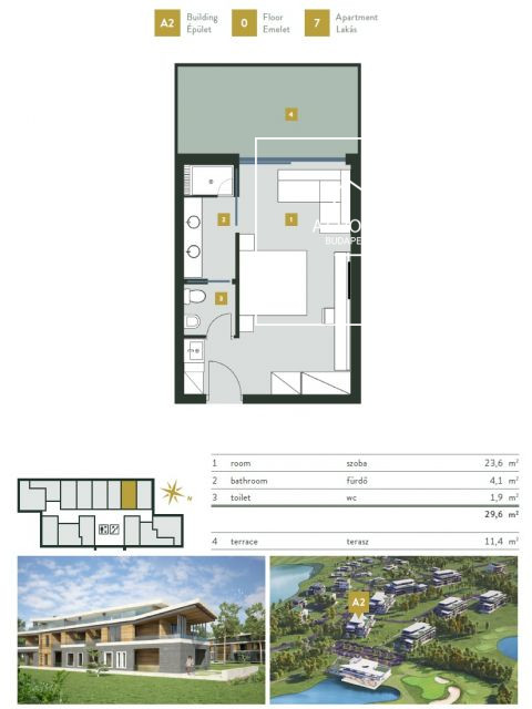 Stunning apartment for sale  II/A. district, Kehidakustány