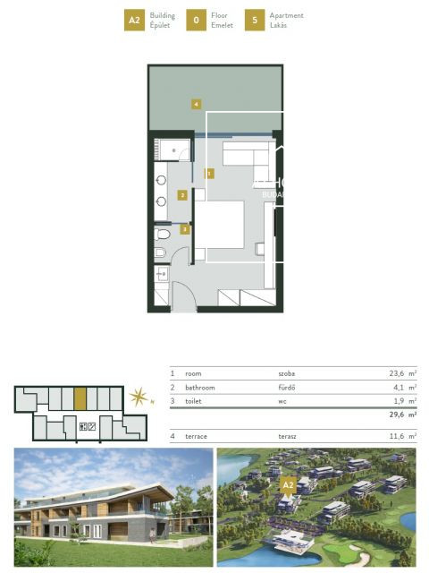 Stunning apartment for sale  II/A. district, Kehidakustány