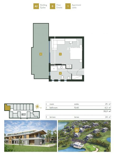 Stunning apartment for sale  II/A. district, Kehidakustány