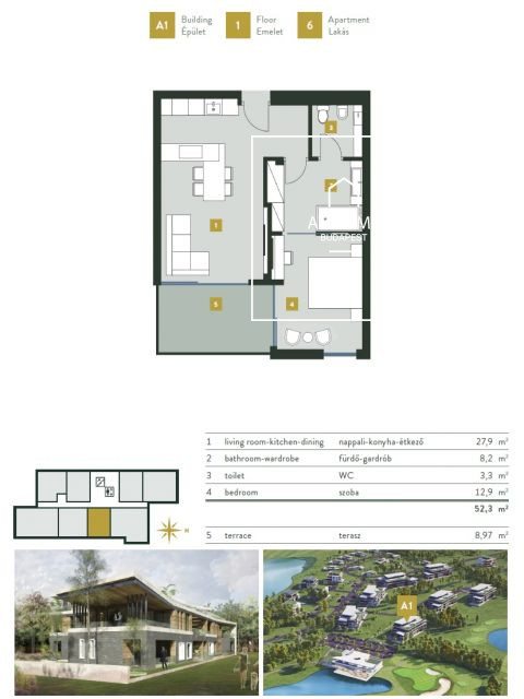 Stellar apartment for sale Kehidakustány