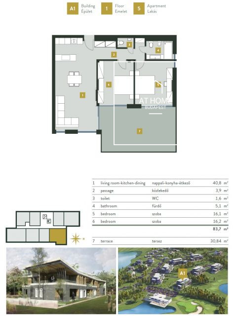 Sunny apartment for sale  II/A. district, Kehidakustány