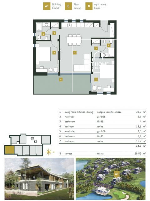 Charming apartment for sale  II/A. district, Kehidakustány