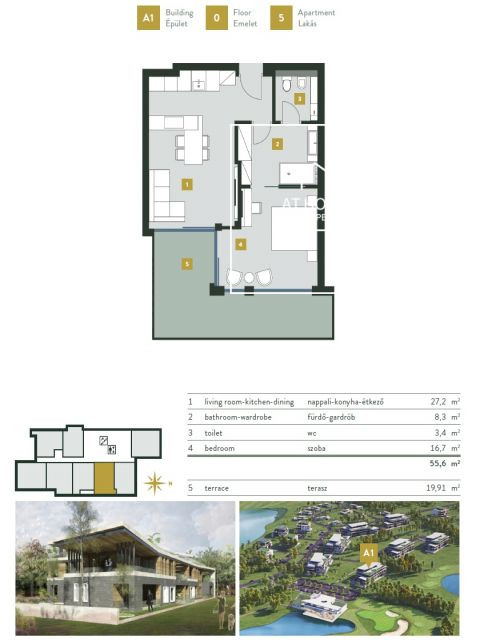 Sunny apartment for sale  II/A. district, Kehidakustány