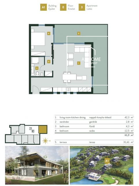 Exclusive apartment for sale  II/A. district, Kehidakustány