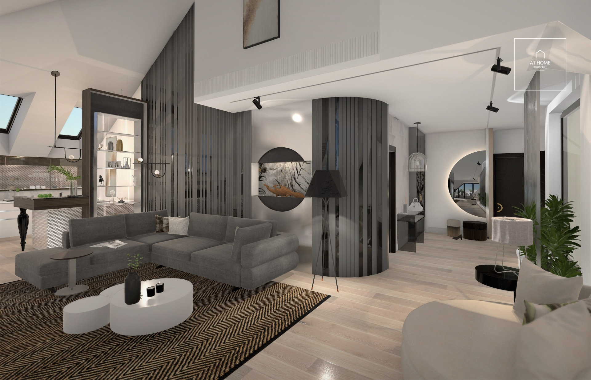 A duplex penthouse apartment in the 6th district of Budapest, with a spectacular city view, in a newly renovated building