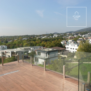 Eladó prémium penthouse lakás panorámás teraszokkal Gazdagréten, Budapesten