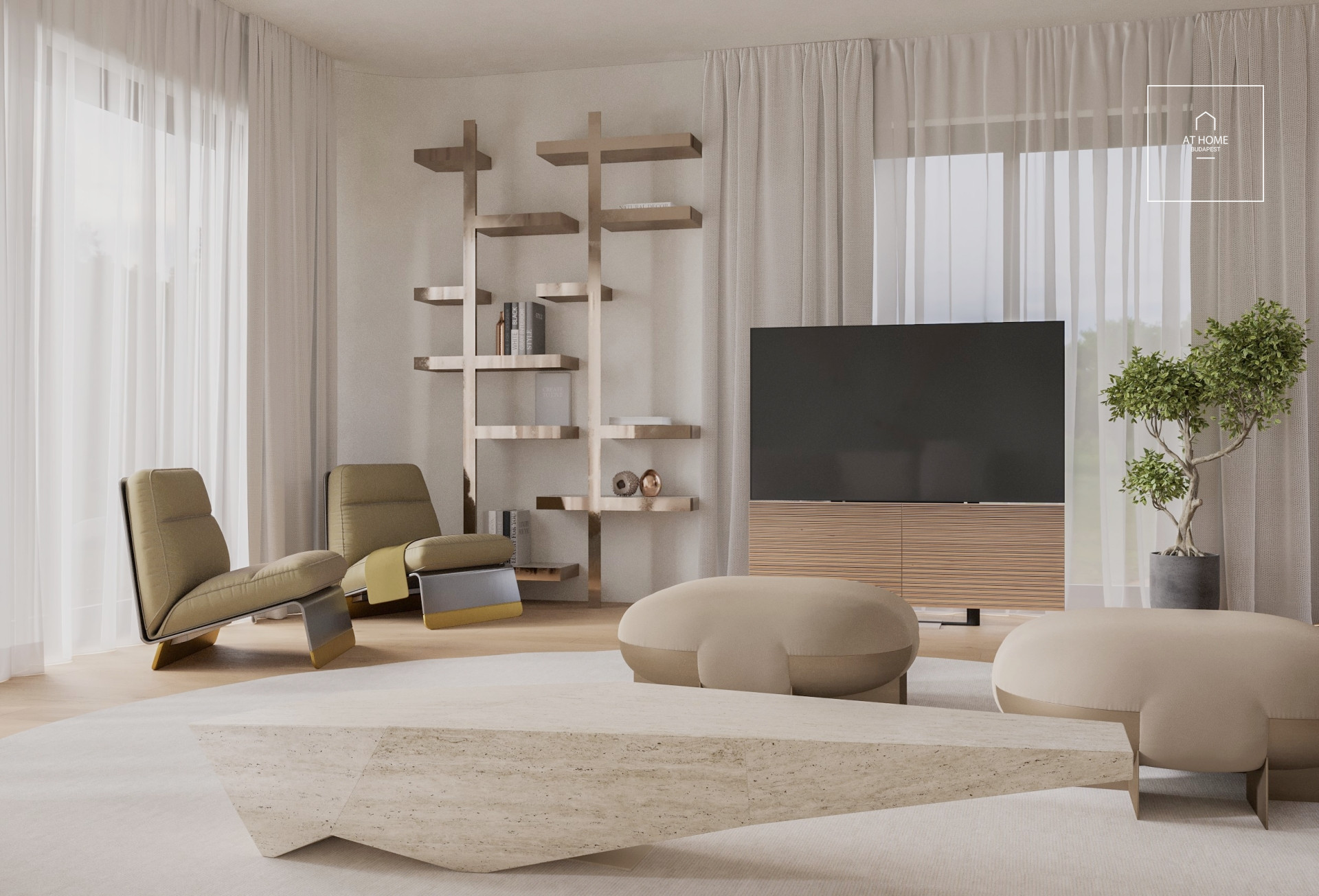 Newly built luxury apartment with panorama in the heart of the II. district