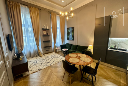 A premium two-bedroom apartment is available for rent in Budapest, 6th district, Terézváros.\"