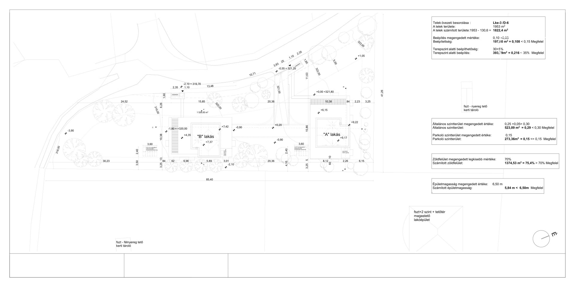Flat plot next to forest with existing building permit for sale