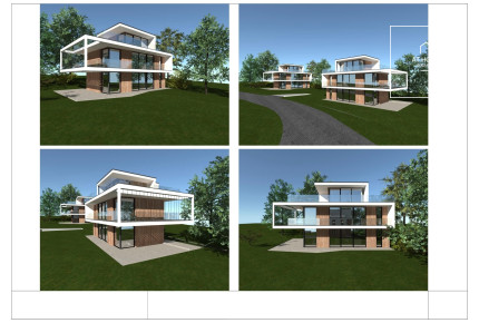 Flat plot next to forest with existing building permit for sale