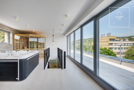 A newly built, panoramic luxury family house is for sale in the 2nd district of Budapest, Zöldmál