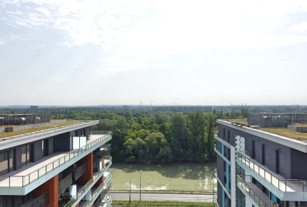 Újépítésű 2 hálószobás panorámás társasházi lakás kiadó III. kerület, Óbudai Duna-part