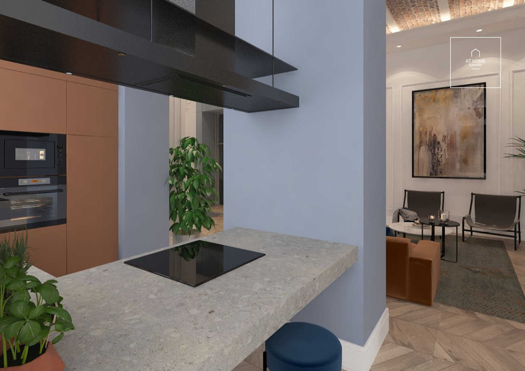 Exclusive apartment with panoramic view for rent in Budapest, District VI, Terézváros