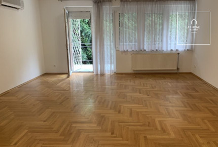 Three-bedroom garden-connected apartment in a green area for rent in the 2nd district of Budapest, Rézmál