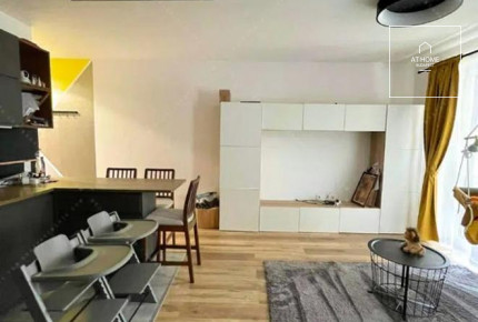 A one-bedroom, newly built apartment is for rent in Budapest, District VIII, Corvin Quarter