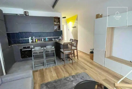 A one-bedroom, newly built apartment is for rent in Budapest, District VIII, Corvin Quarter