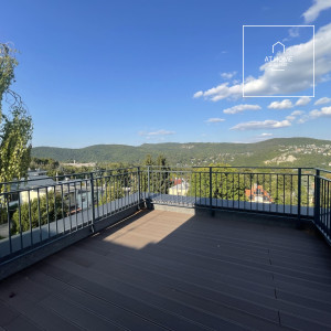 Premium four-bedroom apartment with 2 panoramic terrace for rent  in Budapest, 2nd district, Kurucles