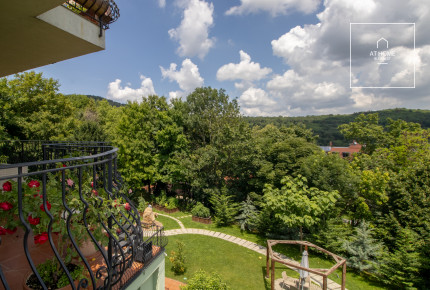 Three-bedroom panoramic villa apartment for rent in Budapest, District II, Kurucles.