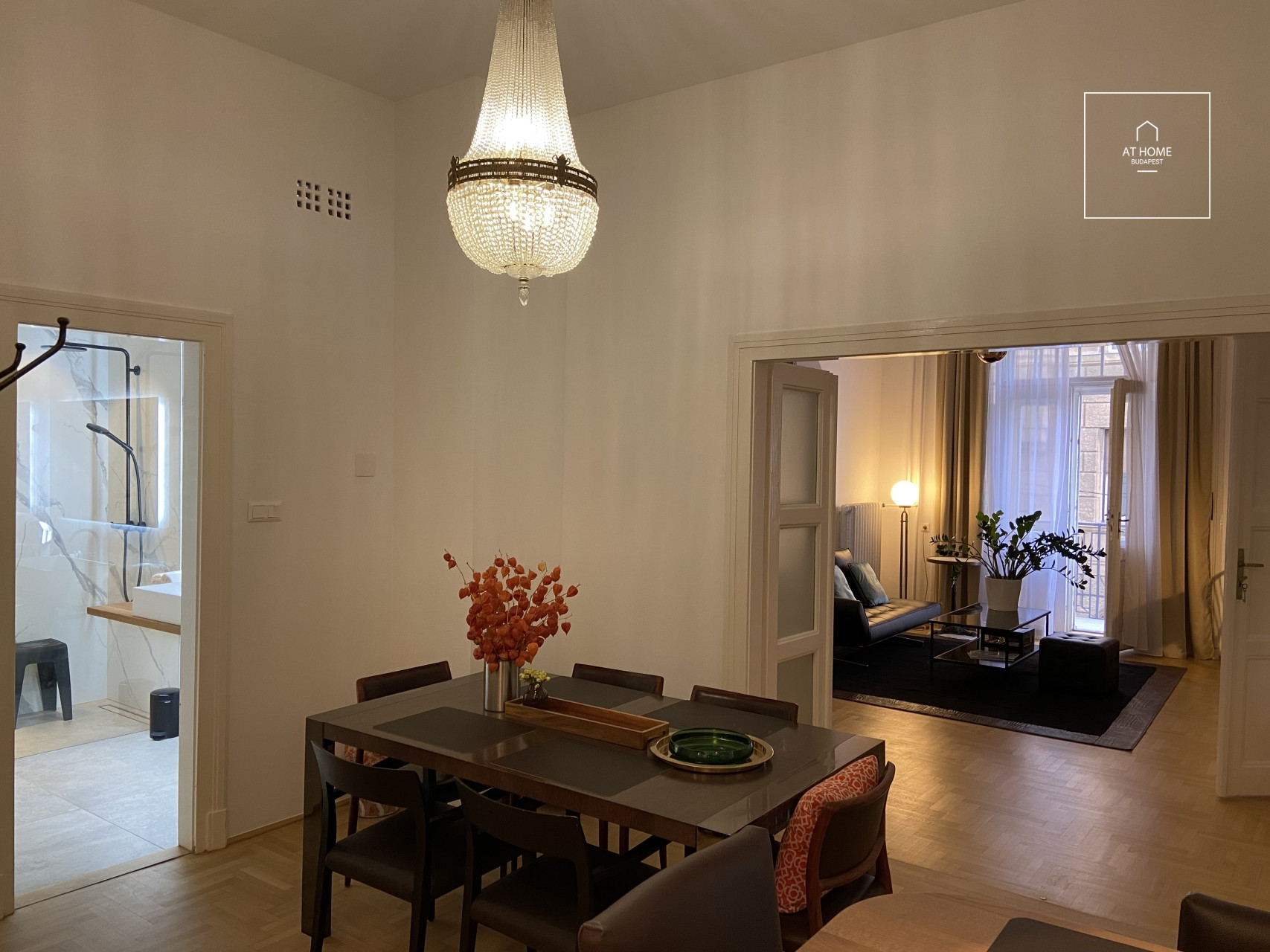 A two-bedroom premium apartment is available for rent in District V of Budapest, in Lipótváros.