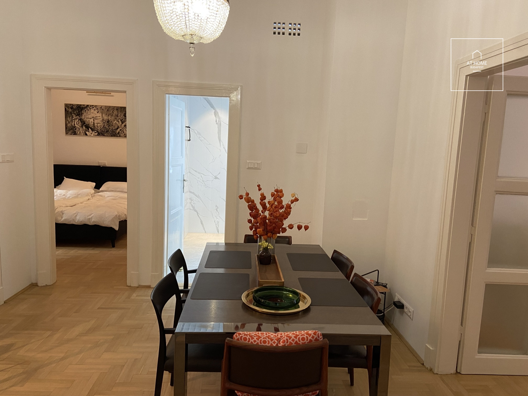 A two-bedroom premium apartment is available for rent in District V of Budapest, in Lipótváros.
