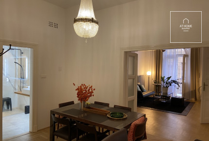 A two-bedroom premium apartment is available for rent in District V of Budapest, in Lipótváros.