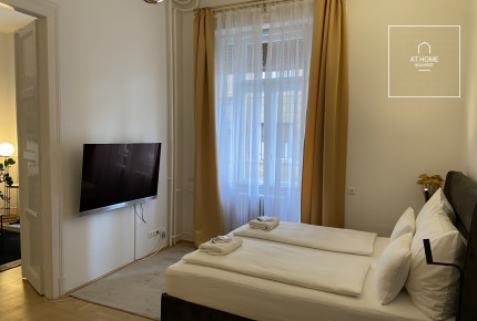 A two-bedroom premium apartment is available for rent in District V of Budapest, in Lipótváros.